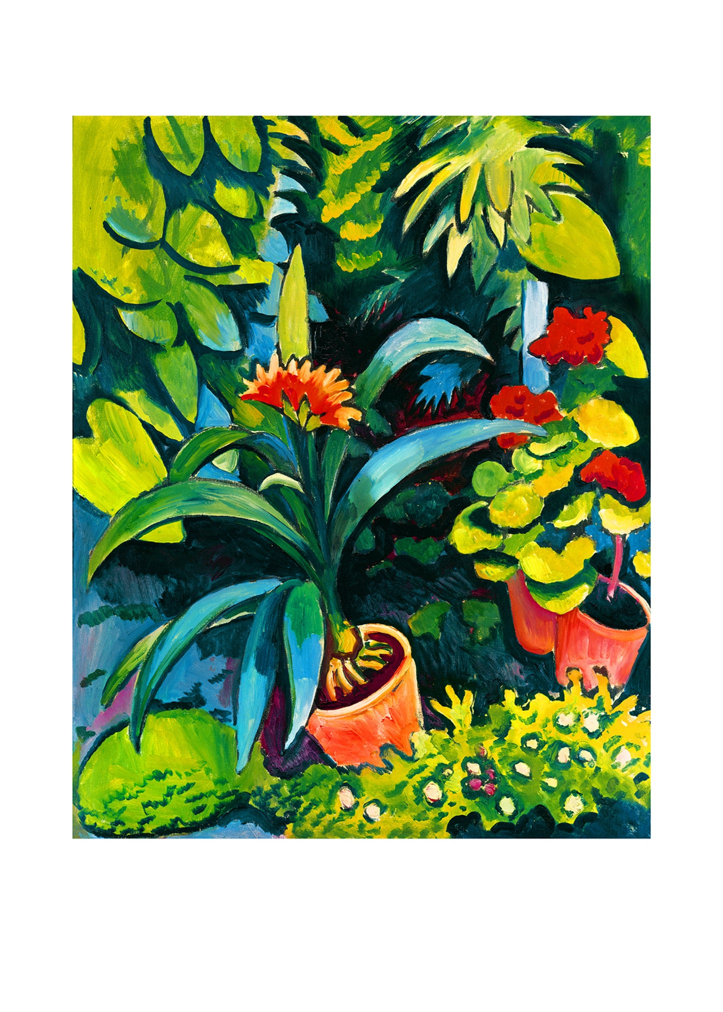 Kunstdruk August Macke - Blumen im Garten 50x70cm