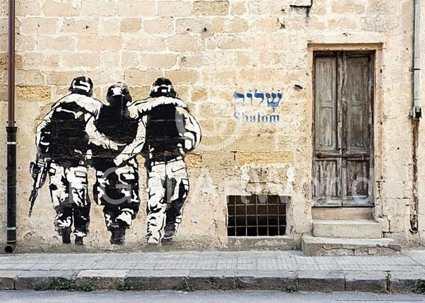 Kunstdruk Edition Street - Shalom, Street Art Haifa 50x70cm