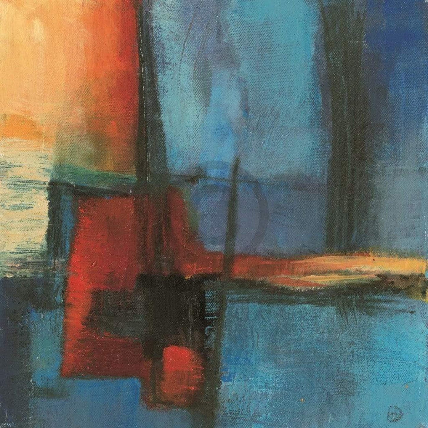 Kunstdruk Bea Danckaert - Abstract Night 30x30cm