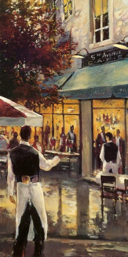 Kunstdruk Brent Heighton - 5th Ave Cafe 40x80cm