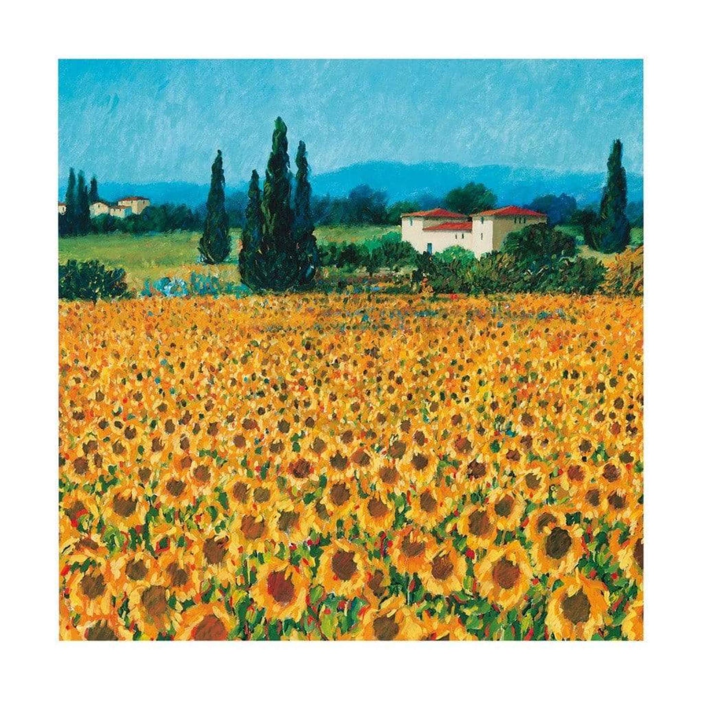 Kunstdruk Hazel Barker - Farm near Siena 61x61cm