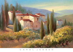 Kunstdruk Carol Jessen - Blue Shadow in Tuscany II 91x66cm