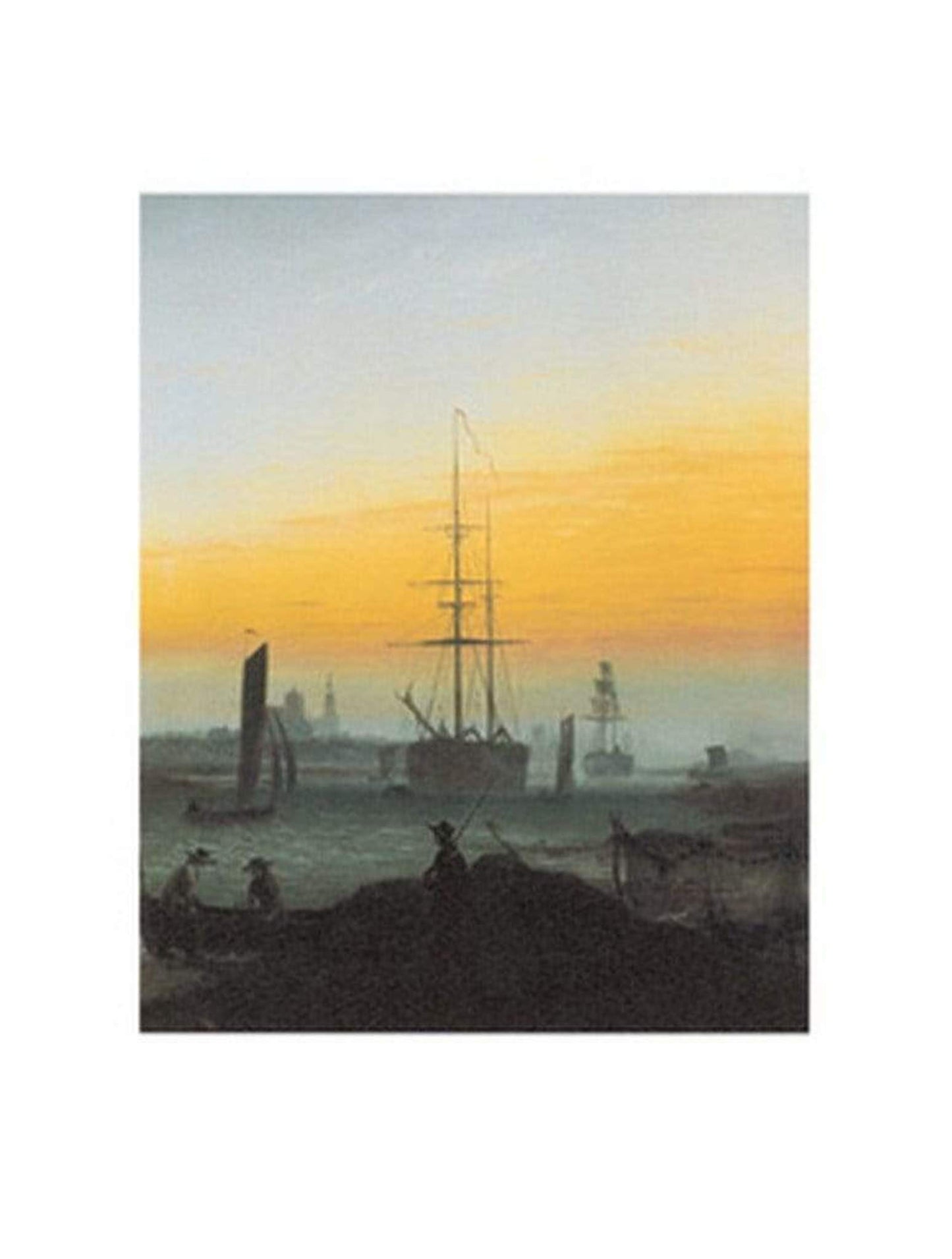 Kunstdruk Caspar David Friedrich - Der Greifswalder Hafen 70x90cm