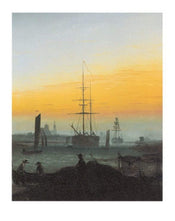 Kunstdruk Caspar David Friedrich - Der Greifswalder Hafen 30x40cm