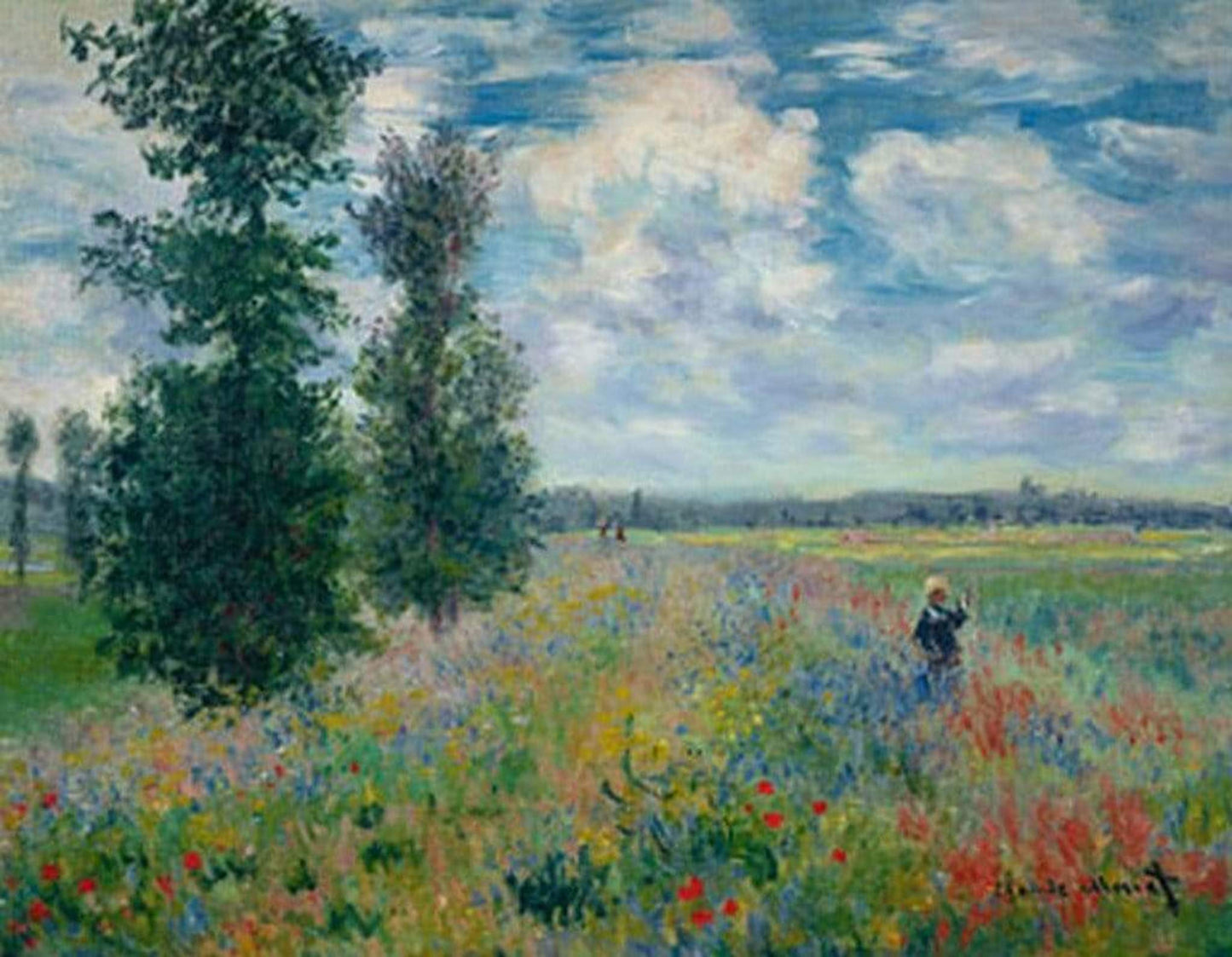 Kunstdruk Claude Monet - Les Coquelicots 90x70cm