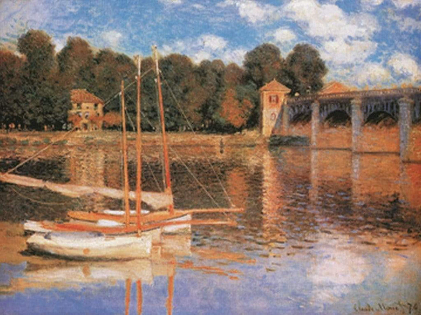 Kunstdruk Claude Monet - Il ponte di Argenteuil 80x60cm