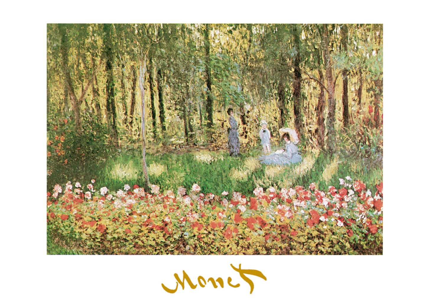 Kunstdruk Claude Monet - La famille d'artiste 70x50cm