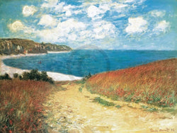 Kunstdruk Claude Monet - Meadow Road to Pourville 1882 80x60cm