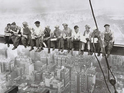 Kunstdruk Charles Ebbets - Eating above Manhattan 80x60cm