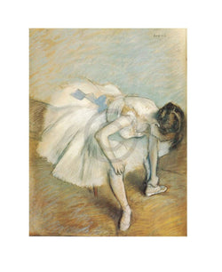 Kunstdruk Edgar Degas - Danseuse nouant son brodequin 24x30cm
