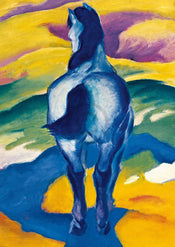 Kunstdruk Franz Marc - Blaues Pferd II 21x29.7cm