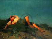 Kunstdruk Franz Von Lenbach - Hirtenknabe 80x60cm
