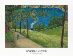 Kunstdruk Gabriele Münter - Der letzte Schnauferlzug 1924 90x70cm