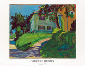 Kunstdruk Gabriele Münter - Sommer 1908 Haus mit Apfelbaum 90x70cm
