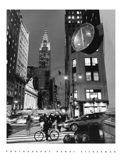 Kunstdruk Henri Silberman - Chrysler Clock 60x80cm