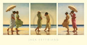 Kunstdruk Jack Vettriano - Summer Days Triptychon 70x36cm