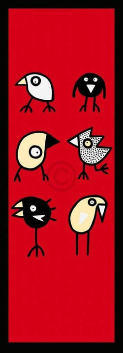 Kunstdruk Birdman Hans Lan - Happy together 35x100cm
