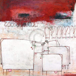 Kunstdruk Marianne Kindt - Lunch 70x70cm