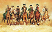 Kunstdruk Renato Casaro - The magnificent Seven 138x85cm