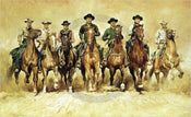 Kunstdruk Renato Casaro - The magnificent Seven 100x61cm