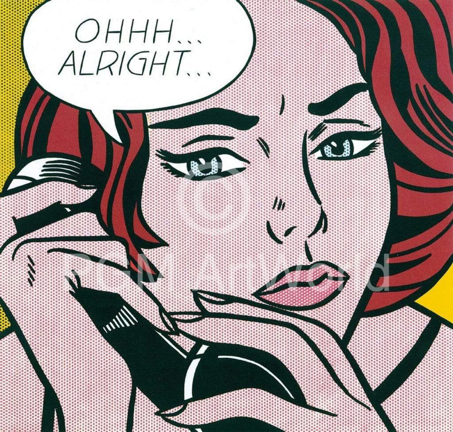 Kunstdruk Roy Lichtenstein - Oh Alright 35.5x28cm