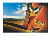 Kunstdruk Salvador Dali - Paysage aux Papillons 80x60cm