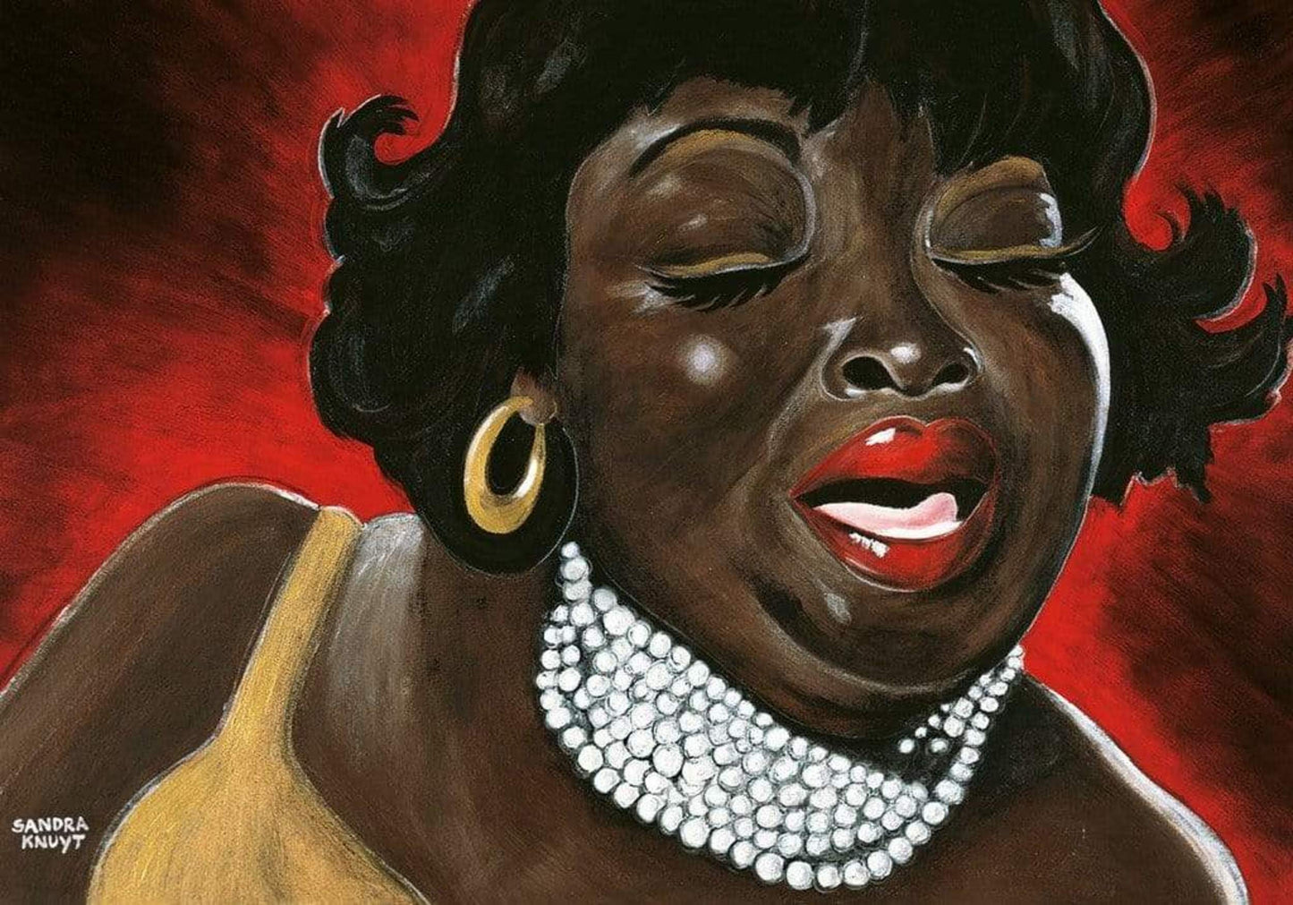 Kunstdruk Sandra Knuyt - Mama's Blues 100x70cm