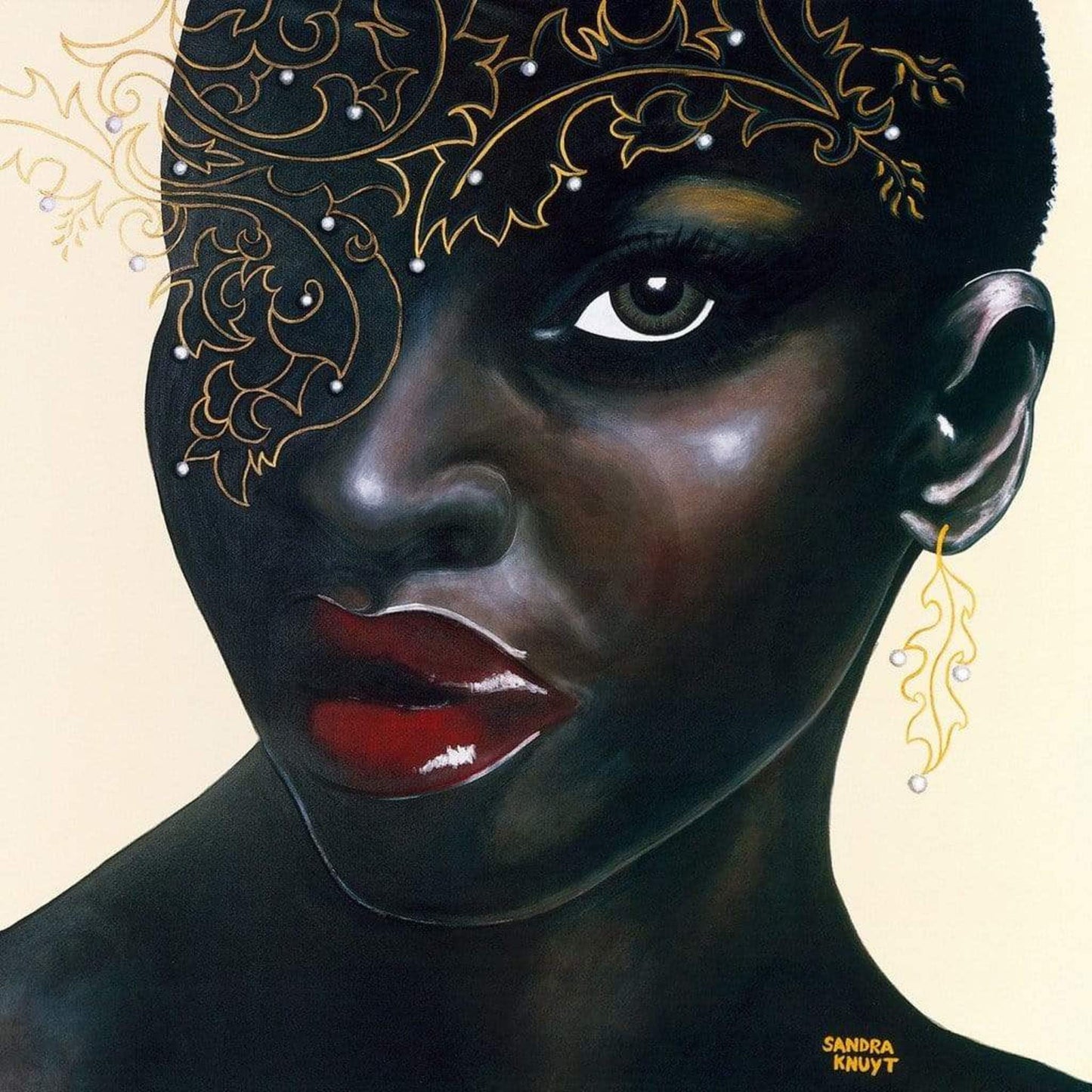 Kunstdruk Sandra Knuyt - Ebony 70x70cm