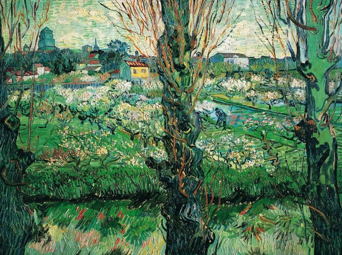 Kunstdruk Vincent Van Gogh - Blick auf Arles 80x60cm