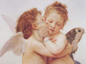 Kunstdruk William Bouguereau - The first Kiss 80x60cm