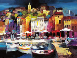 Kunstdruk Willem Haenraets - Seaport Town II 80x60cm