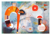 Kunstdruk Wassily Kandinsky - Rond et pointu 100x70cm