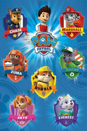 Poster Paw Patrol Crests 61x91,5cm