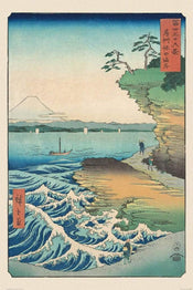 Poster Hiroshige Seashore at Hoda 61x91,5cm