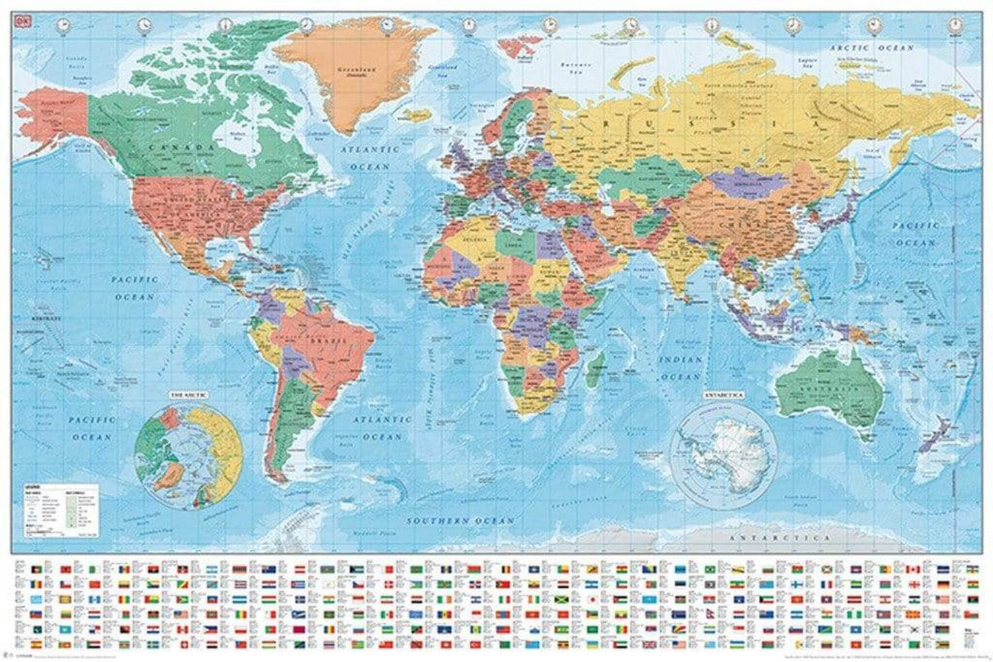Poster World Map Modern 2020 91,5x61cm