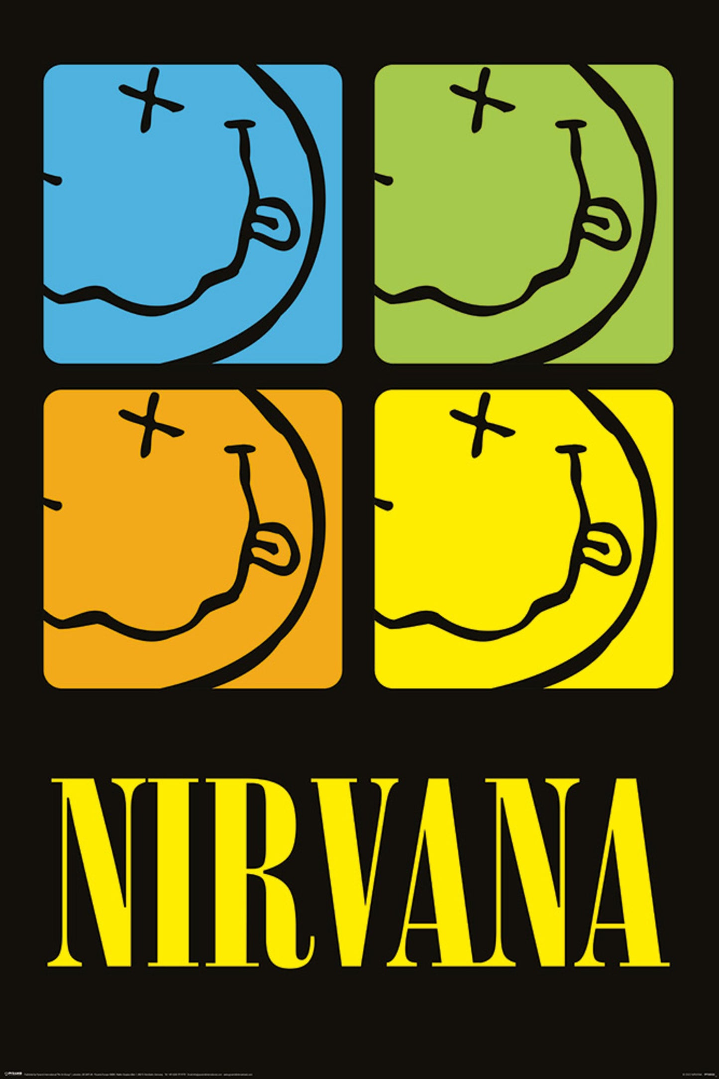 Poster Nirvana Smiley Squares 61x91,5cm