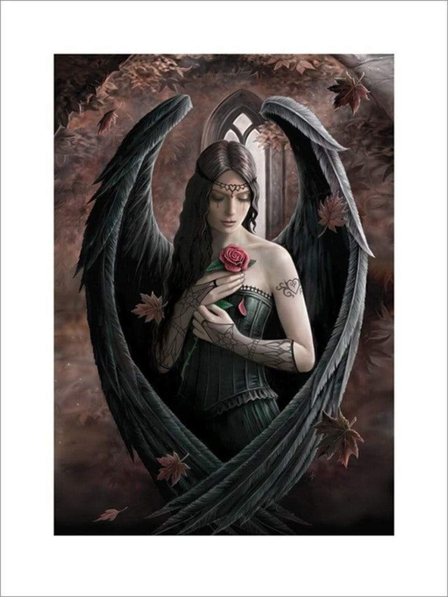 Kunstdruk Anne Stokes Angel Rose 60x80cm