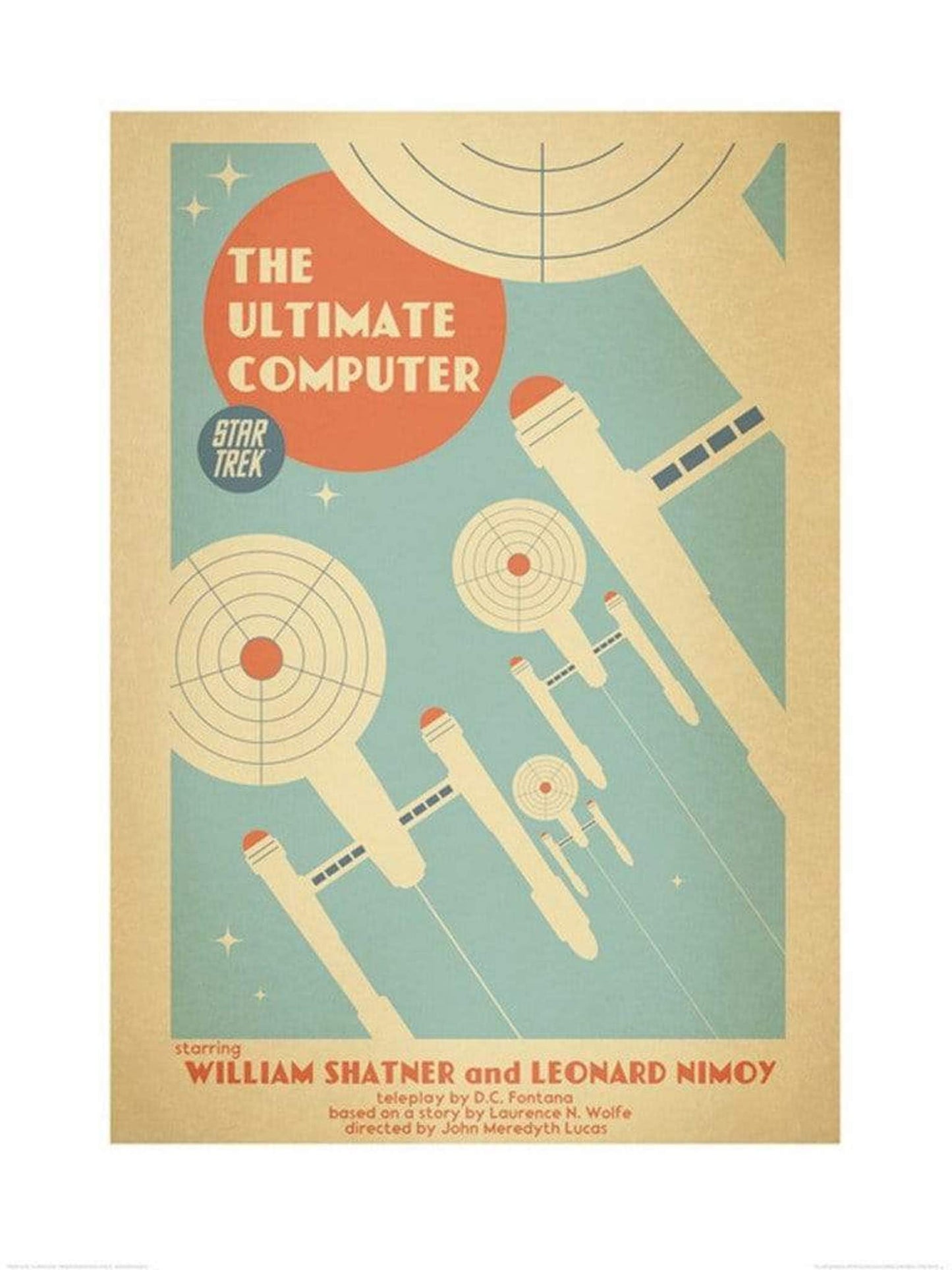 Kunstdruk Star Trek The Ultimate Computer 60x80cm