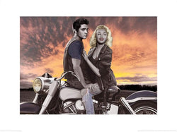Kunstdruk Sunset Ride Joshua M Nelson 80x60cm