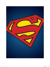 Kunstdruk DC Comics Superman Symbol 60x80cm