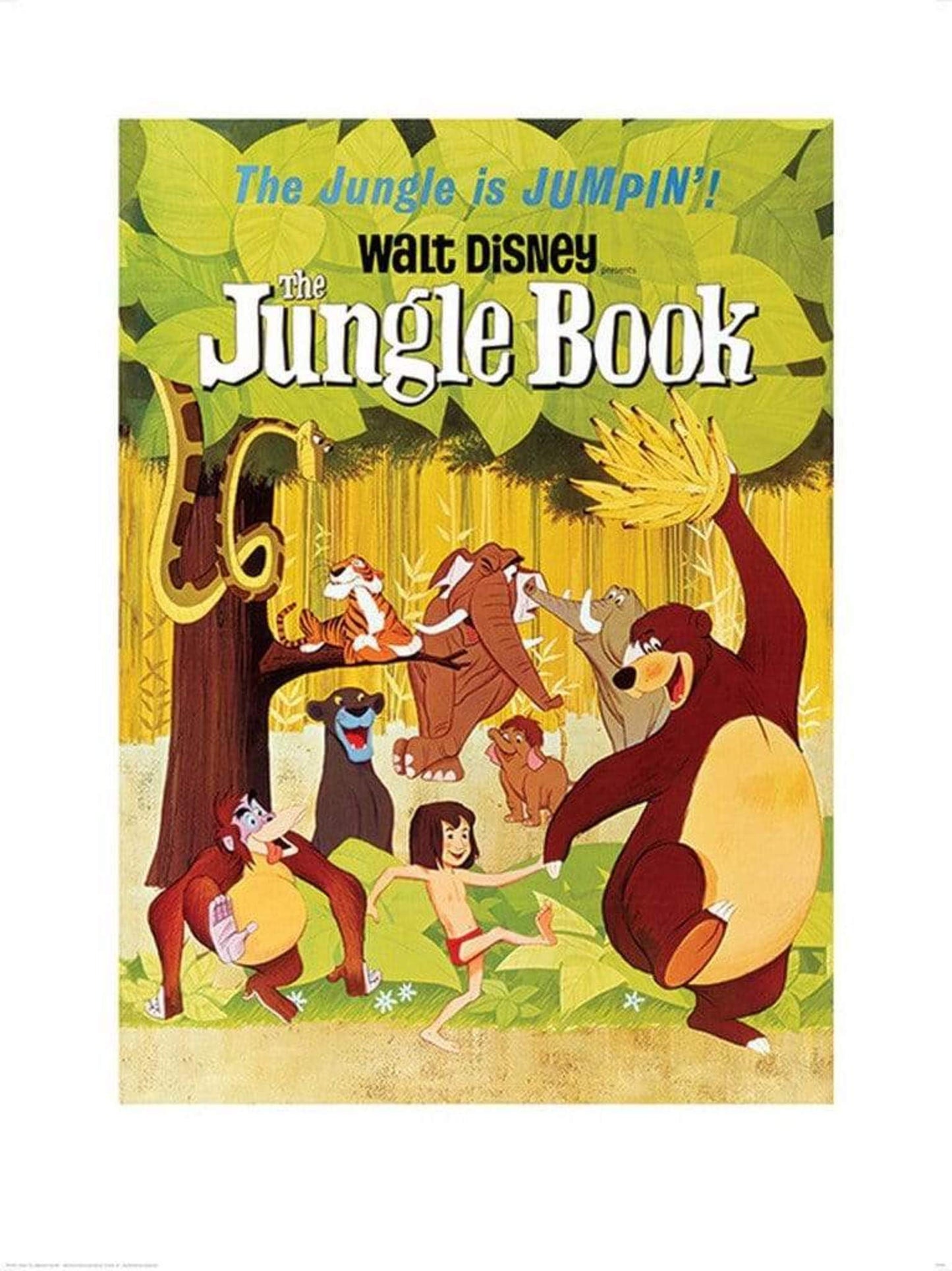 Kunstdruk The Jungle Book Jumpin 60x80cm