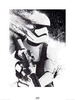Kunstdruk Star Wars Episode VII Stormtrooper Paint 60x80cm