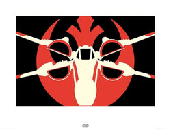 Kunstdruk Star Wars Episode VII XWing Pop Art 80x60cm