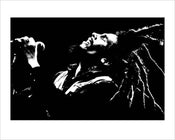 Kunstdruk Bob Marley Black and White 50x40cm