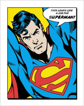 Kunstdruk Superman Looks Like A Job For 40x50cm