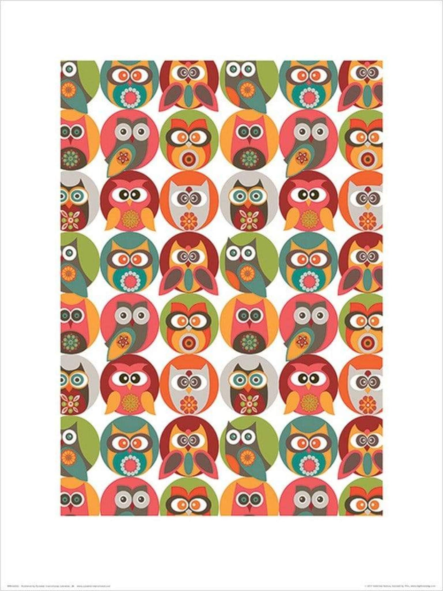 Kunstdruk Valentina Ramos - Owls Family 30x40cm