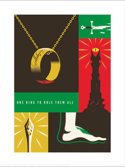 Pyramid Warner Bros One Ring To Rule Them All Kunstdruk 30x40cm