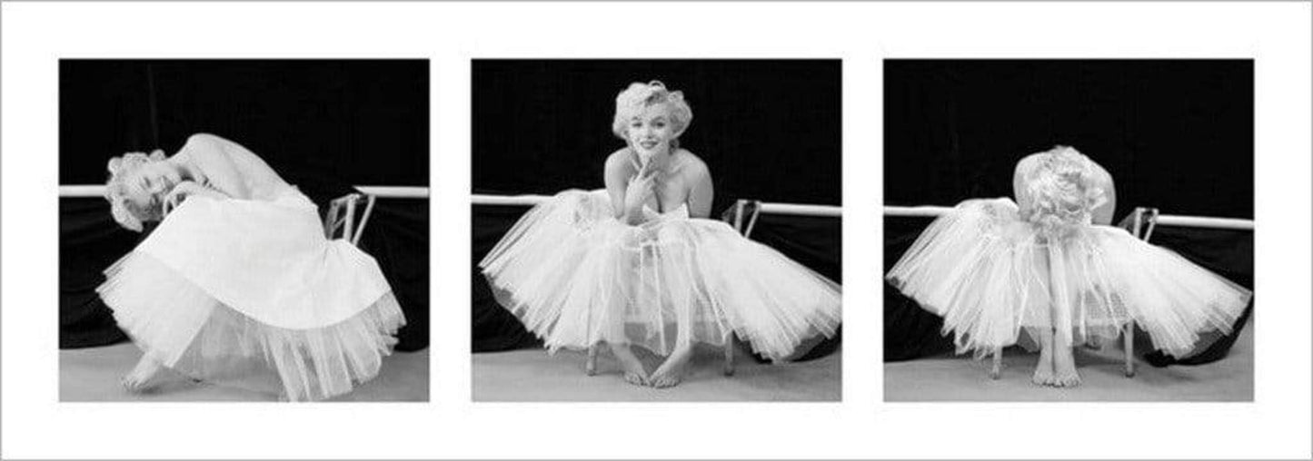 Kunstdruk Marilyn Monroe Ballerina Triptych 95x33cm