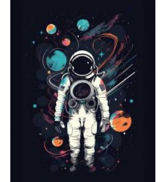 Astronaut Illustration Art Print 40x50cm