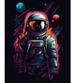 Astronaut Retro Art Print 40x50cm